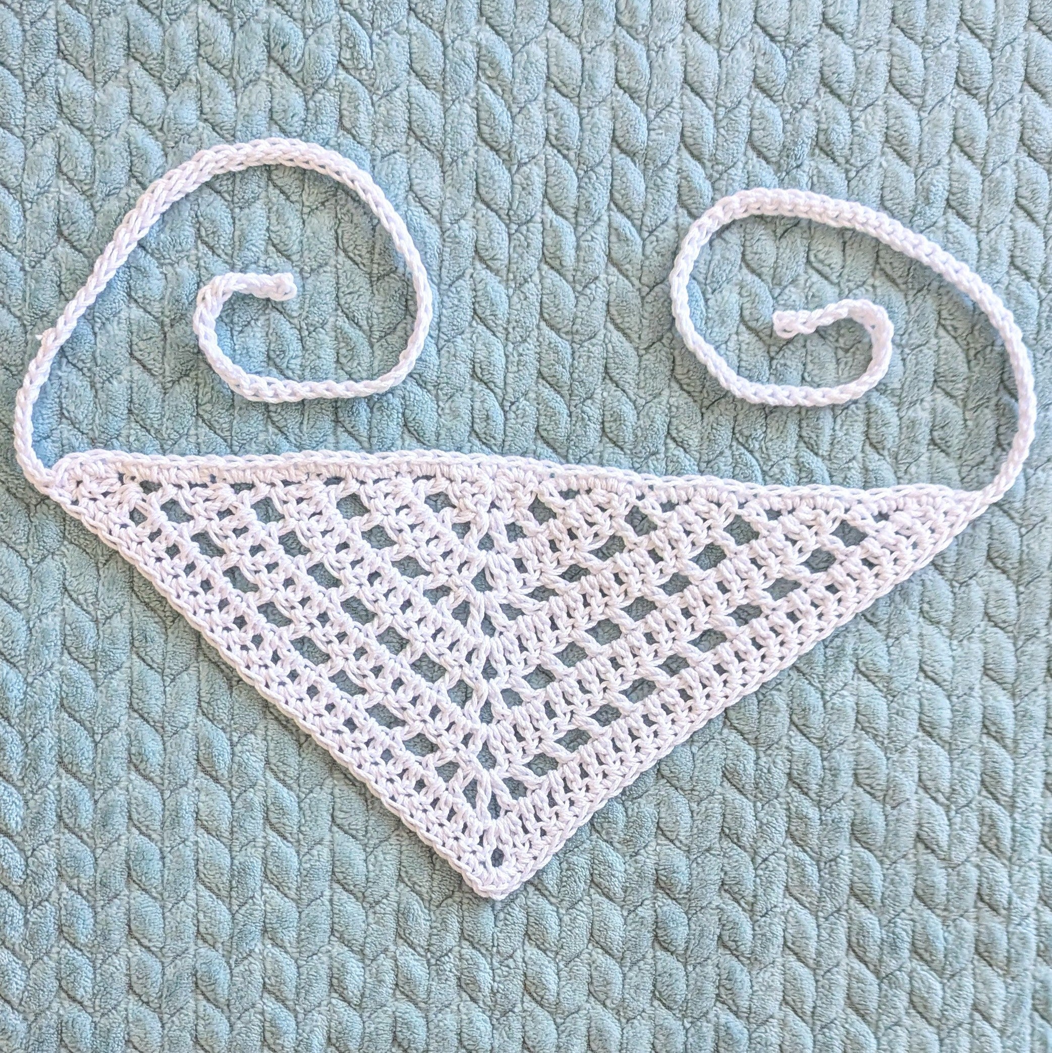 Lacey Double Crochet Hair Bandana
