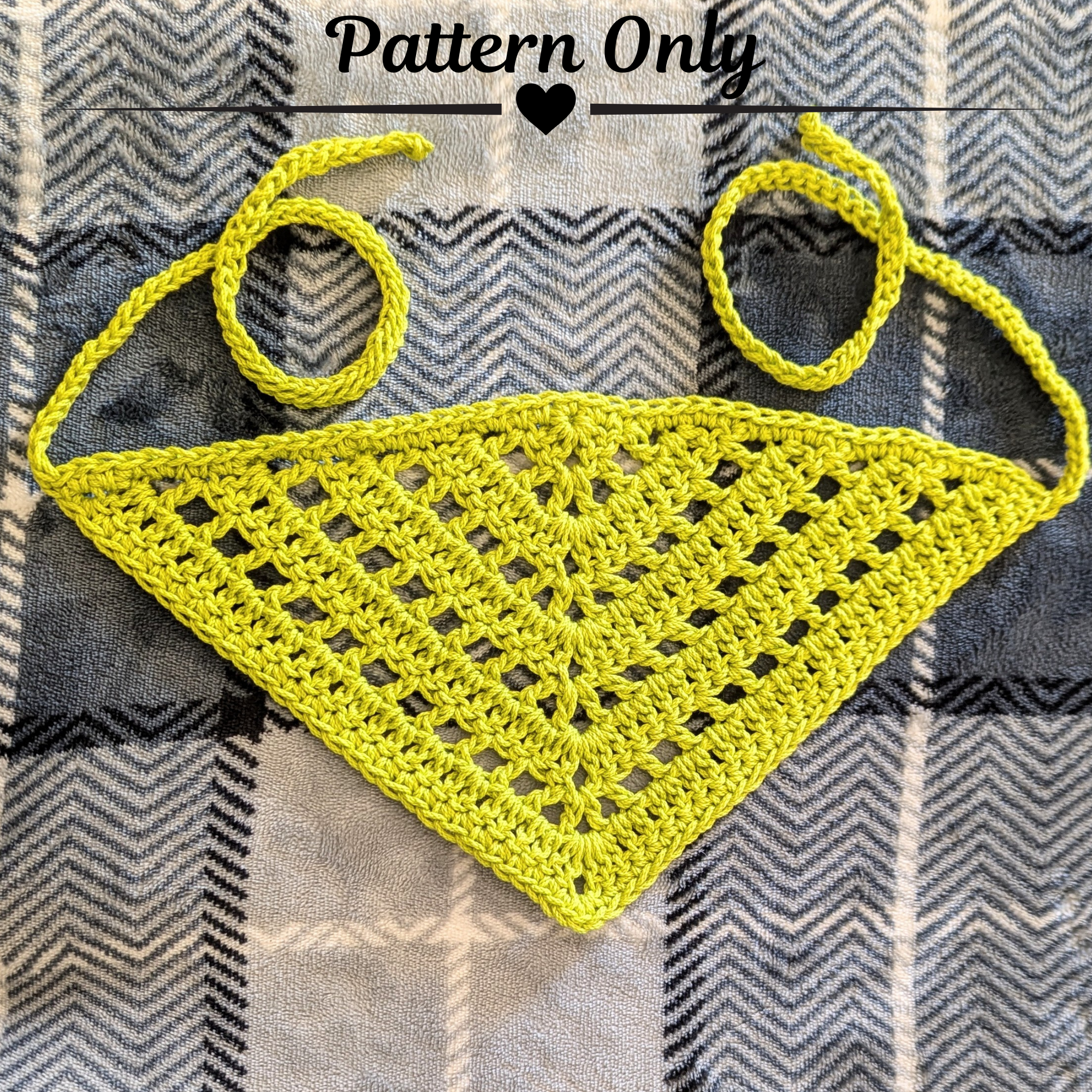 Lacey Double Crochet Hair Bandana Pattern