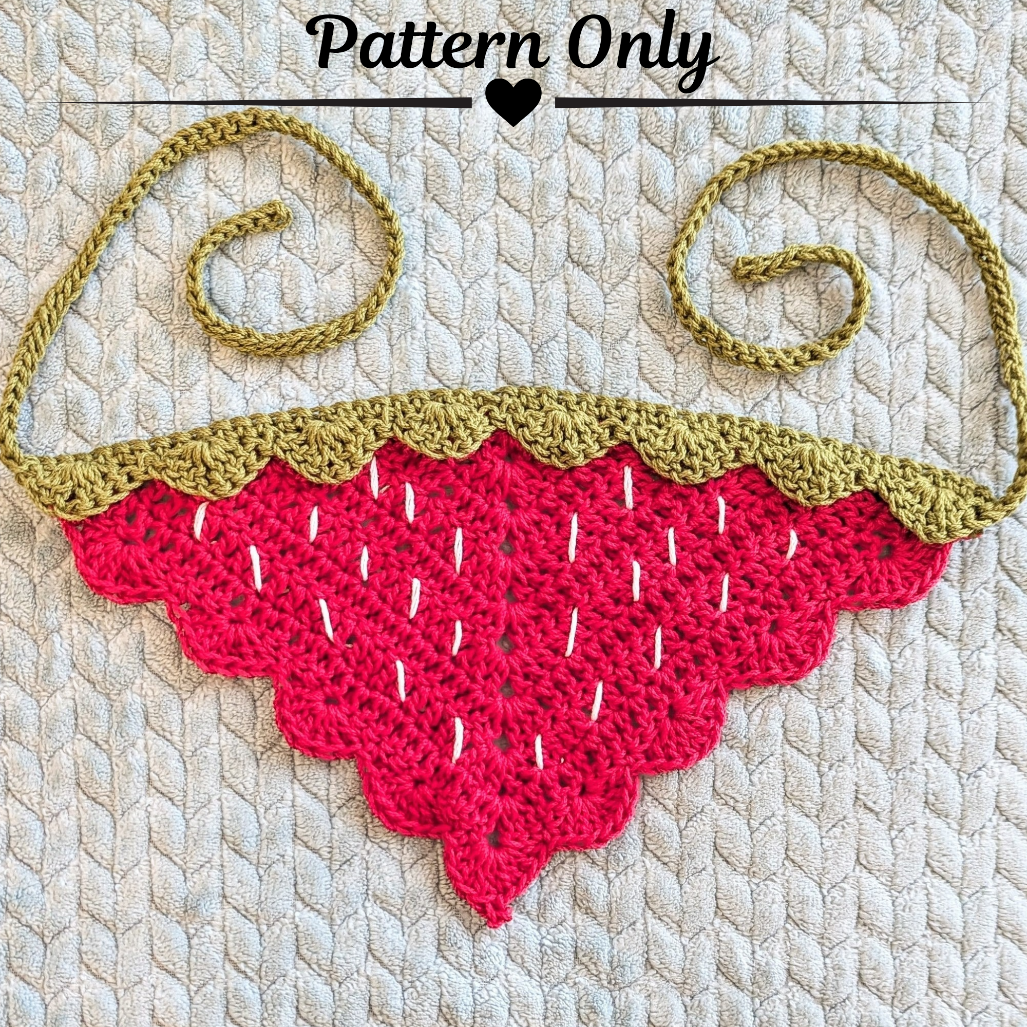 Strawberry Hair Bandana Pattern