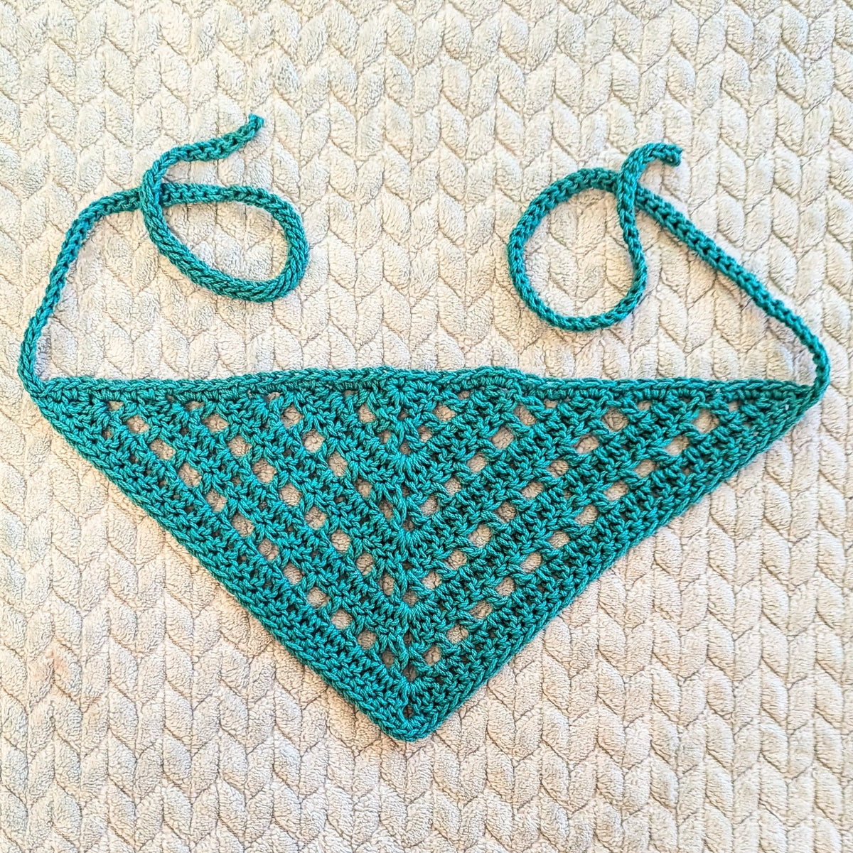 Lacey Double Crochet Hair Bandana