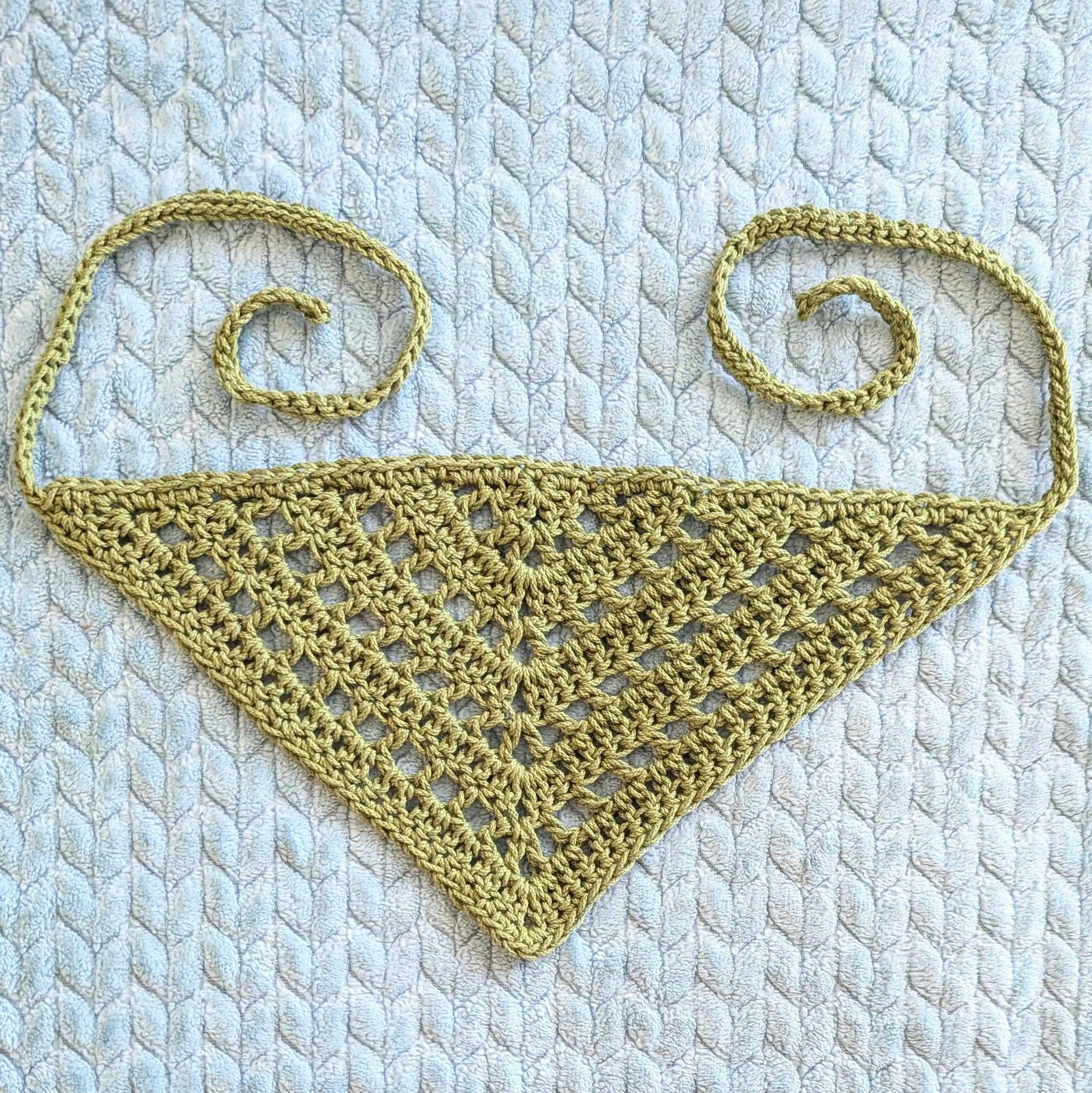 Lacey Double Crochet Hair Bandana