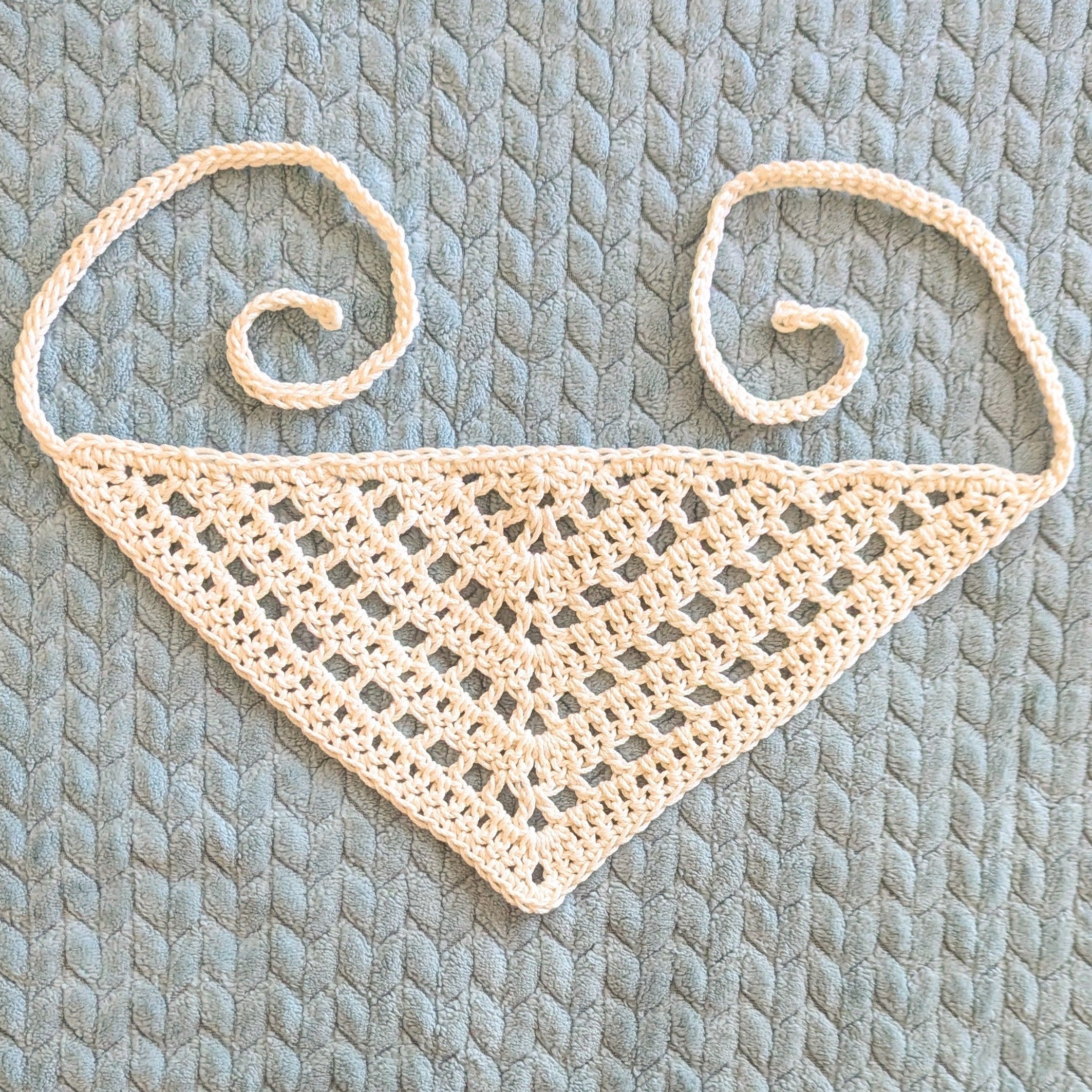 Lacey Double Crochet Hair Bandana