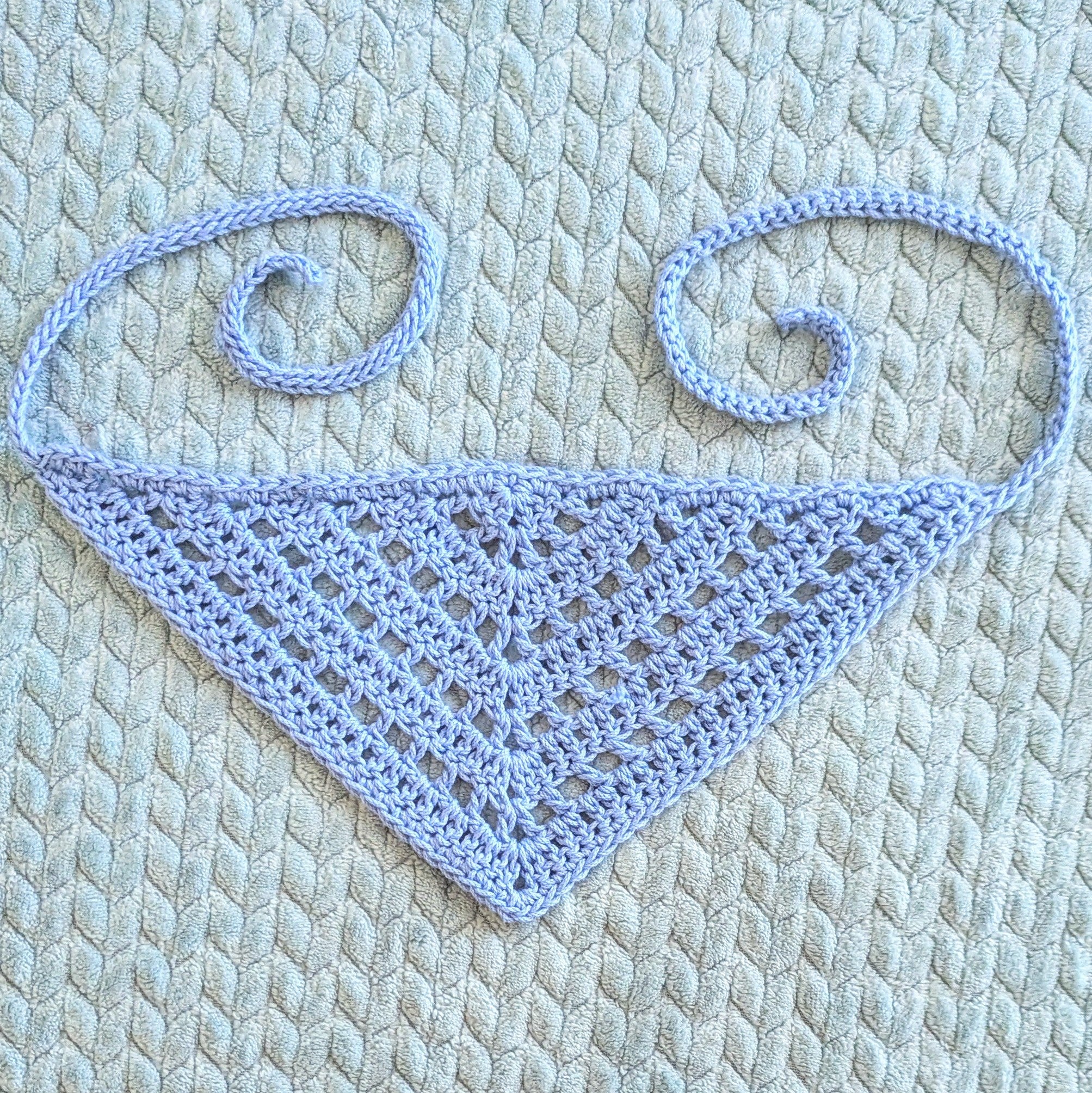 Lacey Double Crochet Hair Bandana