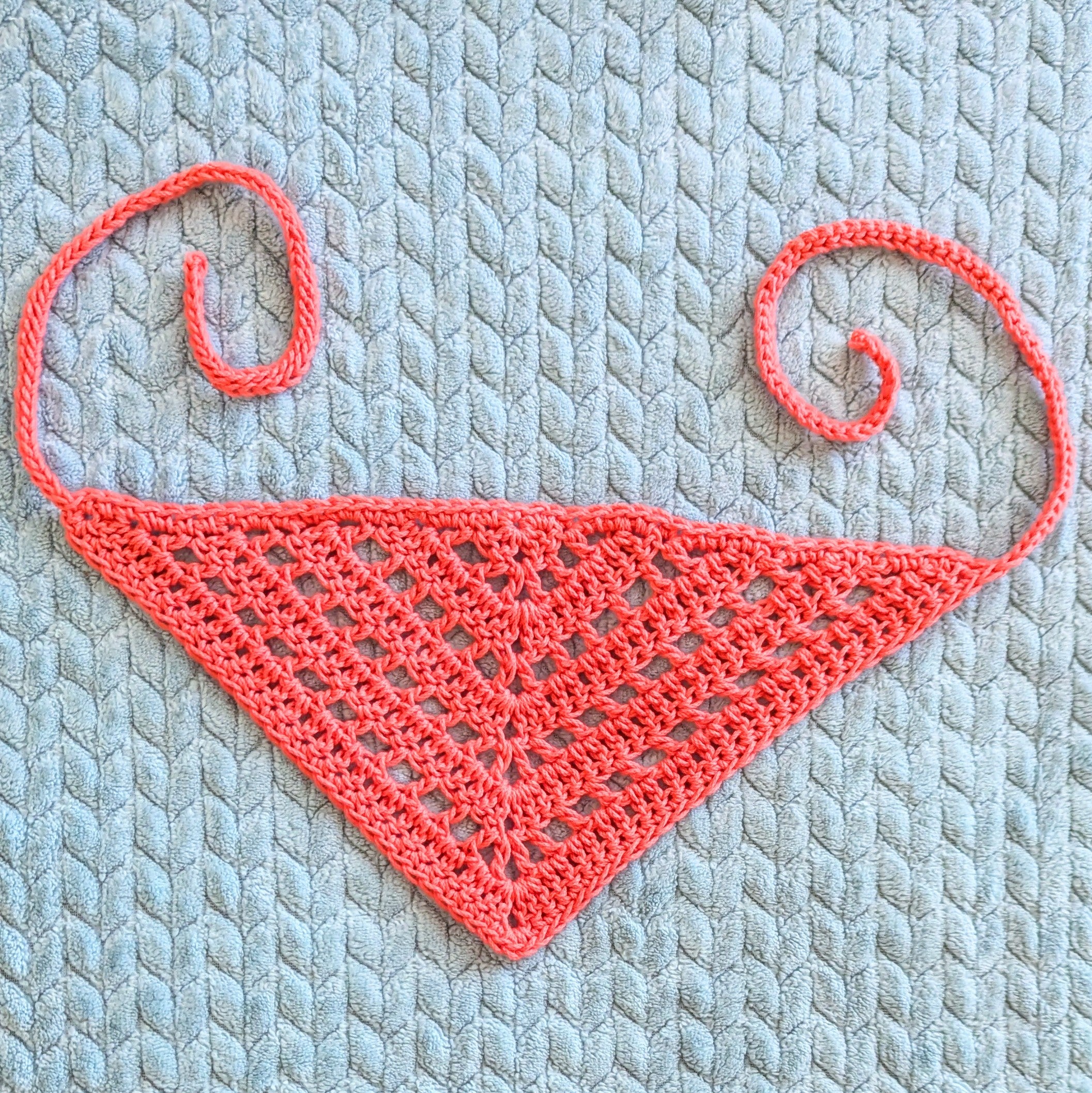 Lacey Double Crochet Hair Bandana