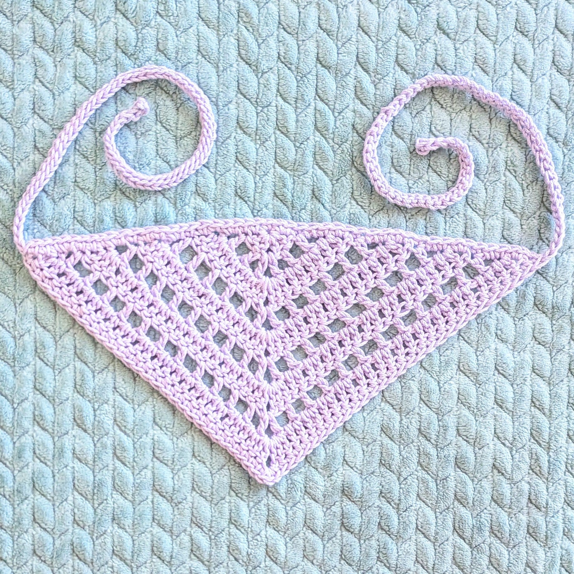 Lacey Double Crochet Hair Bandana